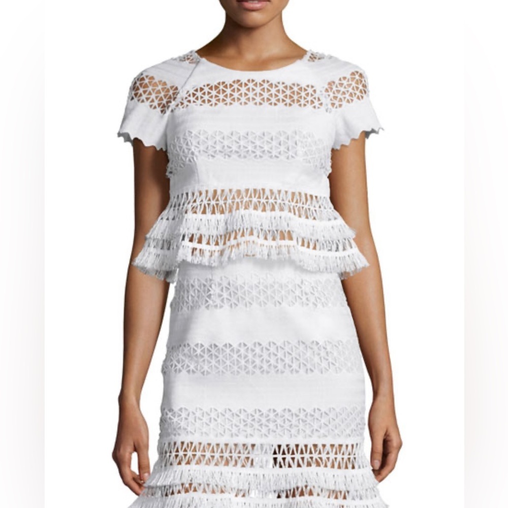 Jonathan Simkhai Mechanical Macrame Lace Fringe T… - image 5